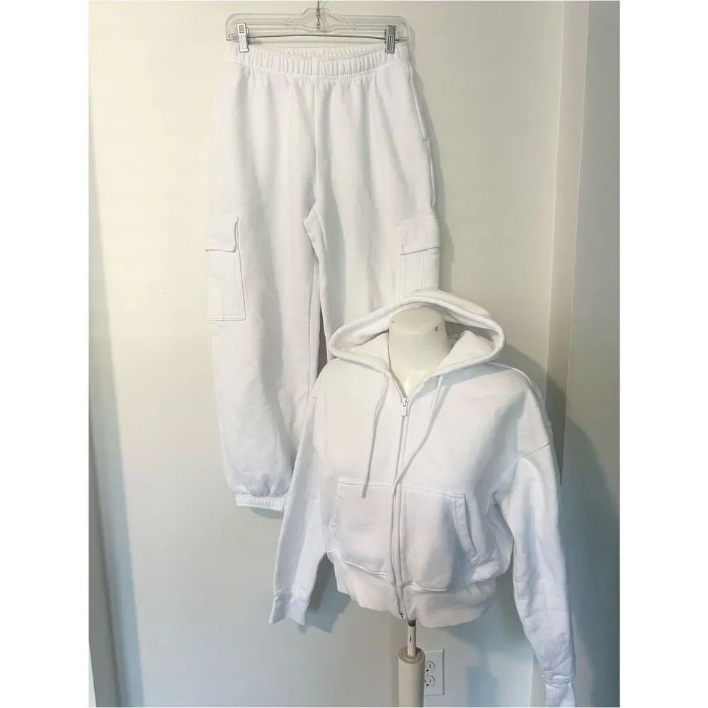 Aritzia Sweat Fleece Boyfrient Fit 2Pc Jogging Suit XS/S